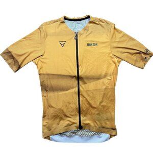 Monton Women's Short Sleeve Cycling / MTB / Cycle Jersey Desert Yellow US Large